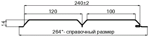 Фото: Сайдинг Lбрус-15х240 (Steelmatt-20-8017-0.4±0.08мм) в Красноармейске