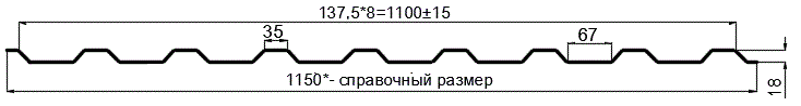 Фото: Профнастил оцинкованный МП20 х 1100 (ОЦ-01-БЦ-0.65) в Красноармейске