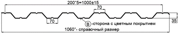 Фото: Профнастил НС35 х 1000 - B (VikingMP-01-6005-0.45) в Красноармейске