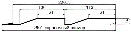 Фото: Сайдинг МП СК-14х226 (Steelmatt-20-7024-0.4±0.08мм) в Красноармейске