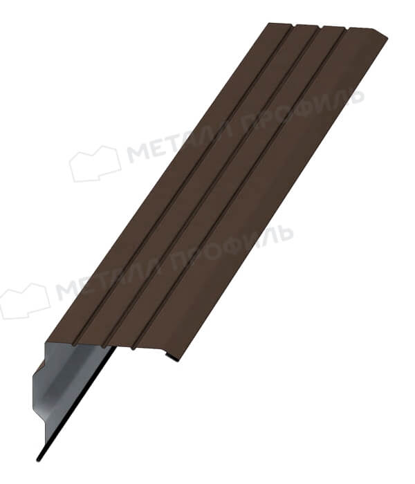 Планка торцевая 90х115х2000 (VALORI-20-Brown-0.5)